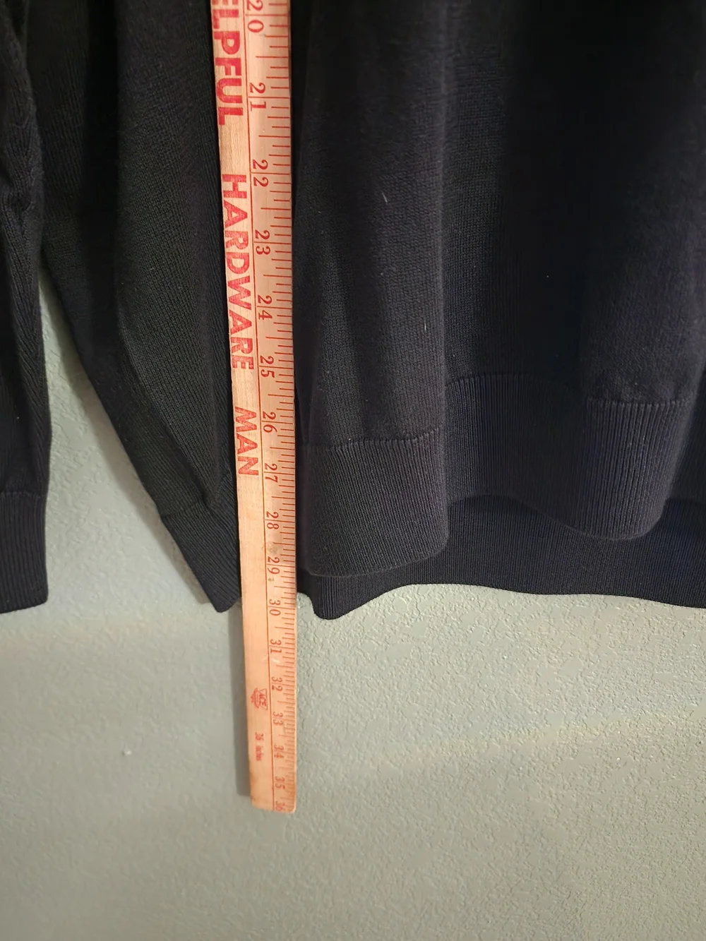 Lacoste Men’s Black V-Neck Cotton Sweater 3XL Regular Fit Green Trim Crocodile